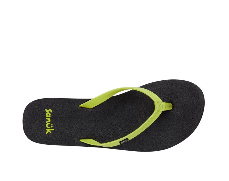 Sanuk Yoga Joy Women's Flip Flops Yellow | Canada 62EBC